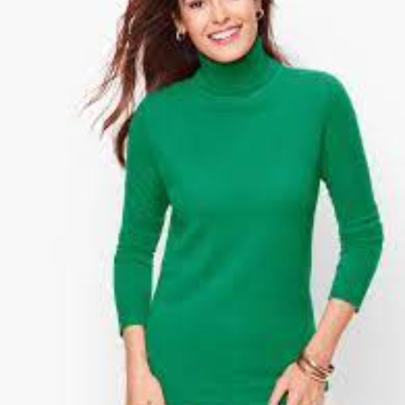 Cashmere Turtleneck Sweater Ivy Green 